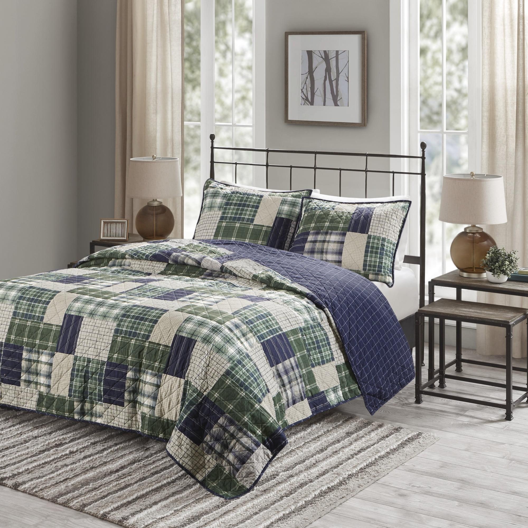 Madison Park Timber 3 Piece Reversible Printed Quilt Set