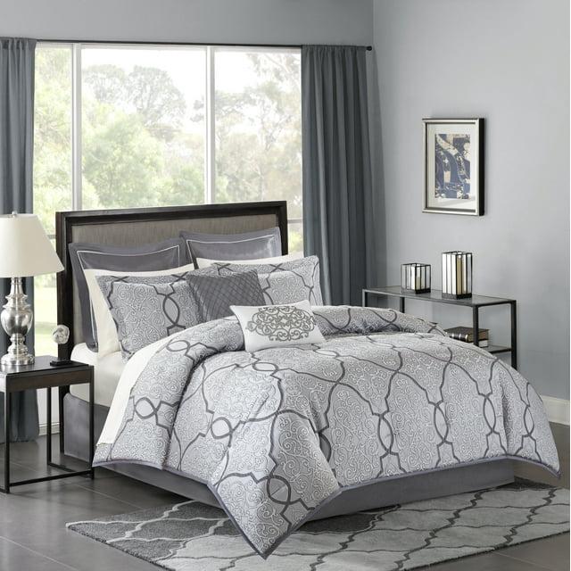 Madison Park Lavine 12 Piece Comforter Set with Cotton Bed Sheets