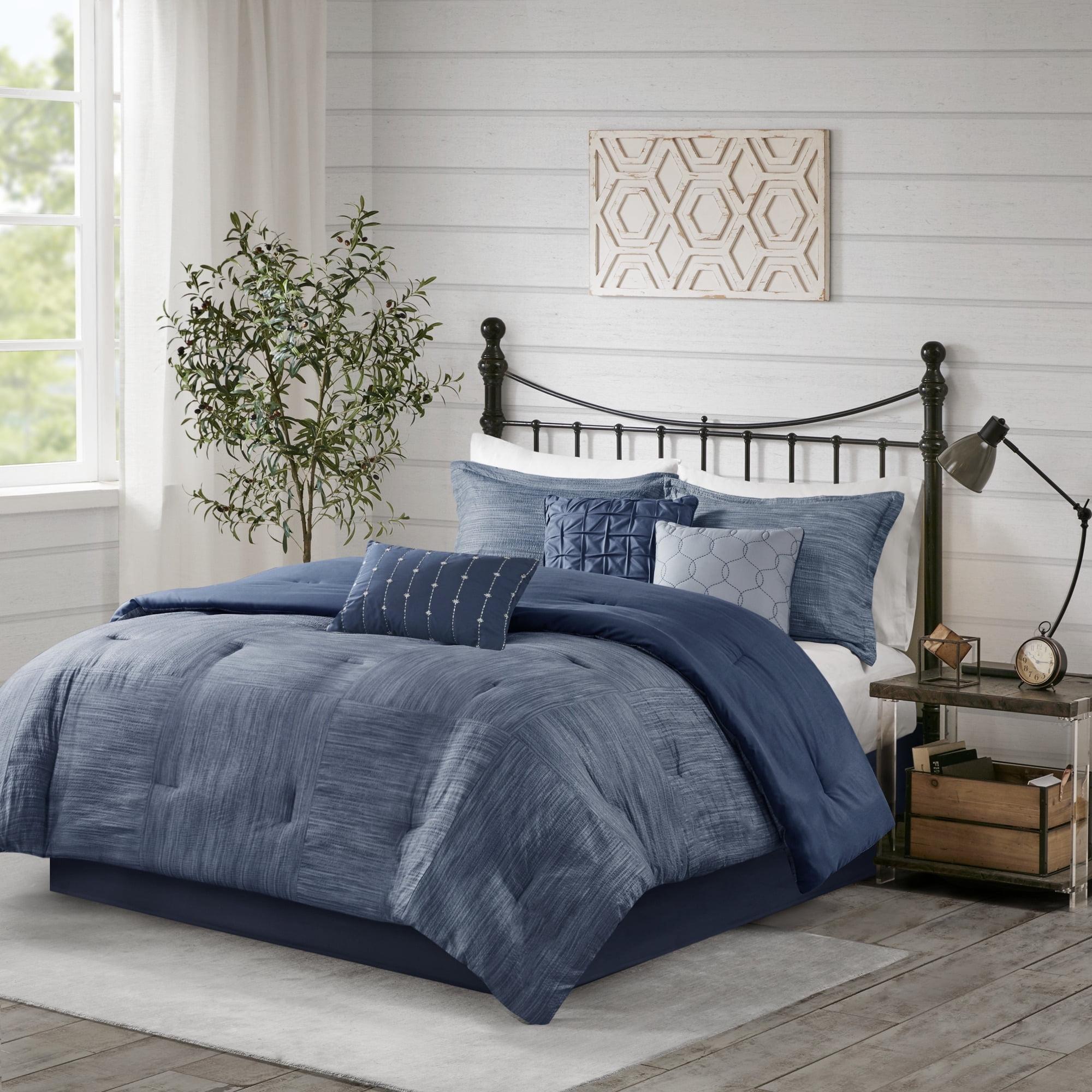 Madison Park Walter 7 Piece Printed Weave Seersucker Comforter Set