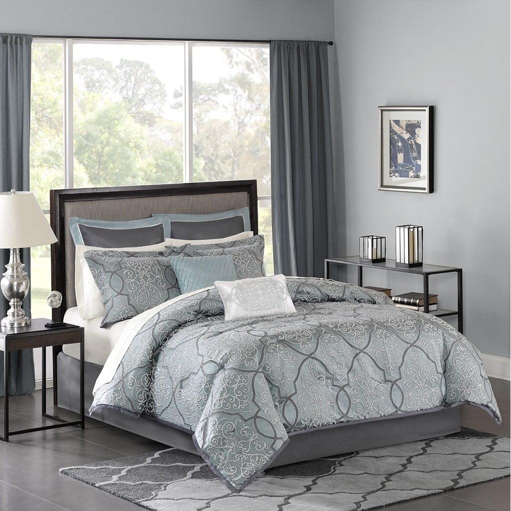 Madison Park 12 Piece Comforter Set with Cotton Bed Sheets