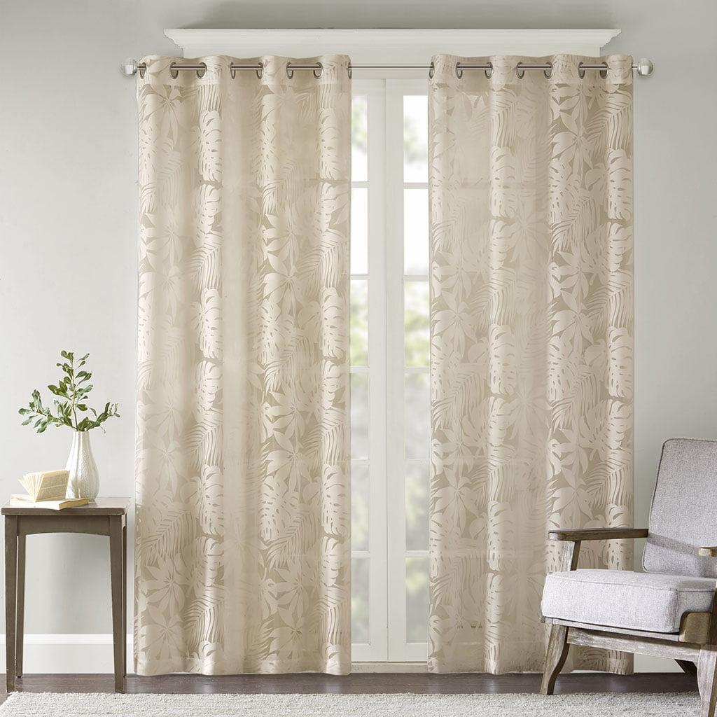 Leilani Palm Leaf Burnout Window Sheer