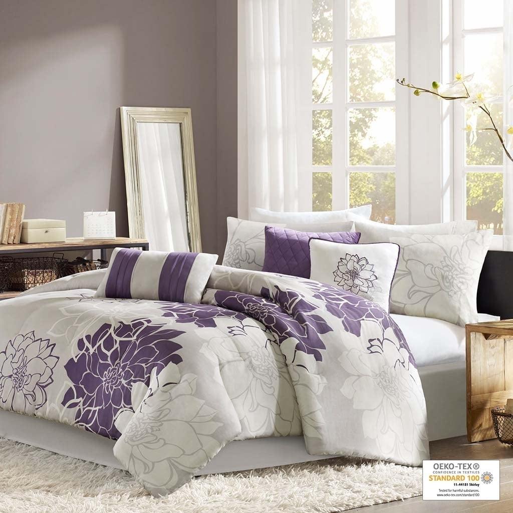 Madison Park Lola 7 Piece Floral Cotton Comforter Set