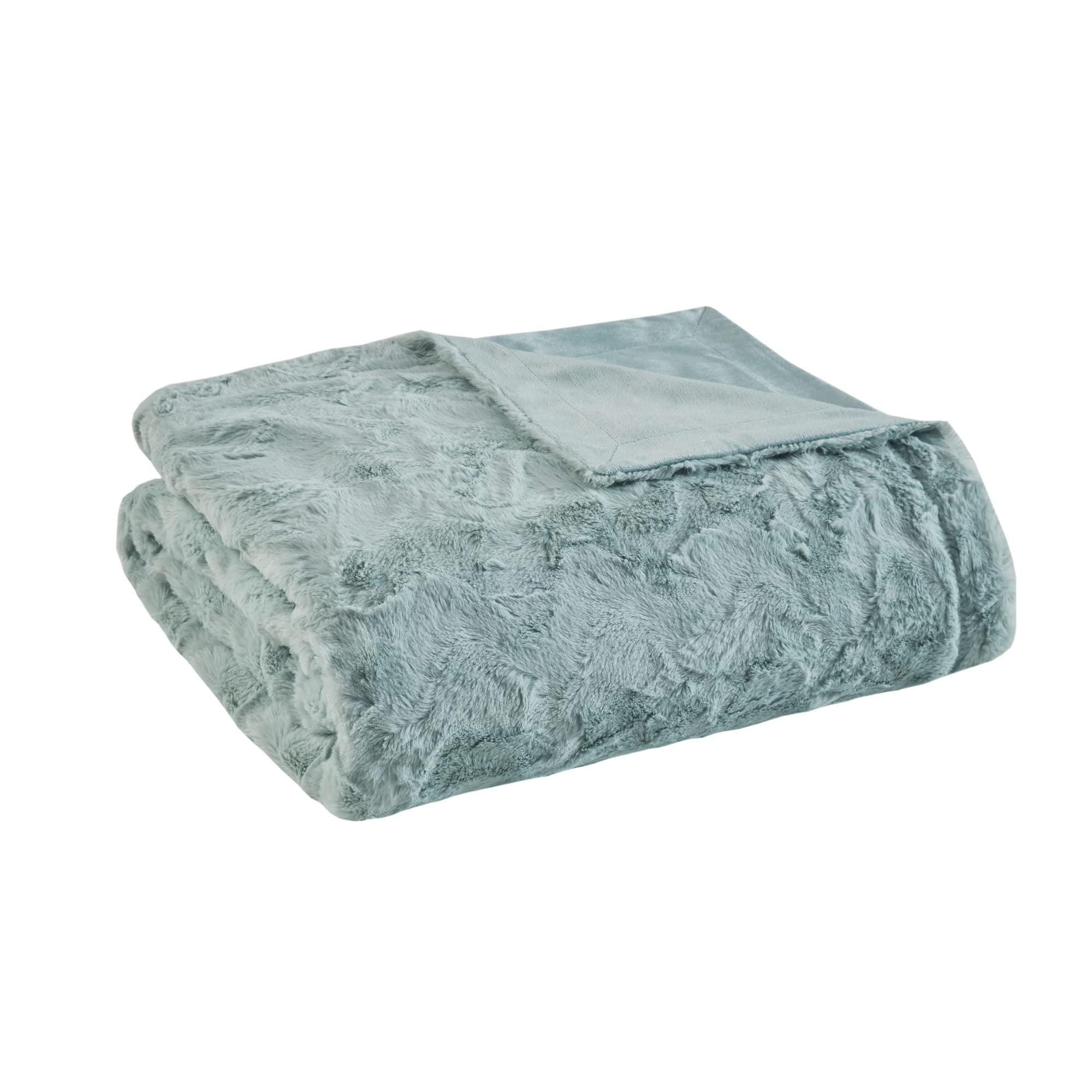 60"x70" Oversized Marselle Faux Fur Throw Blanket - Madison Park