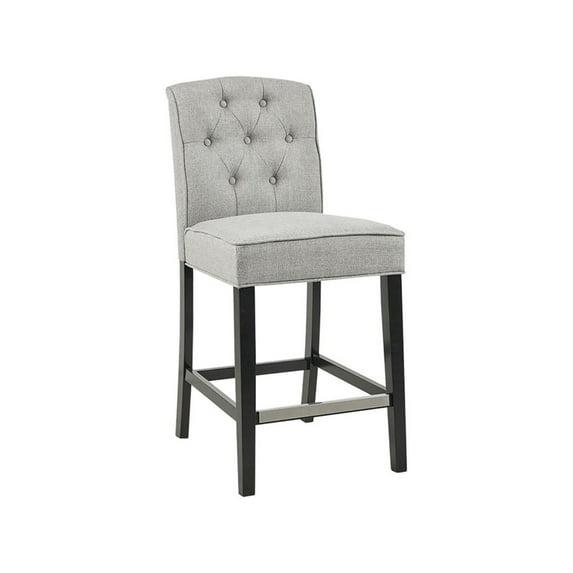 Khloe Tufted Counter Height Barstool Light Gray - Madison Park
