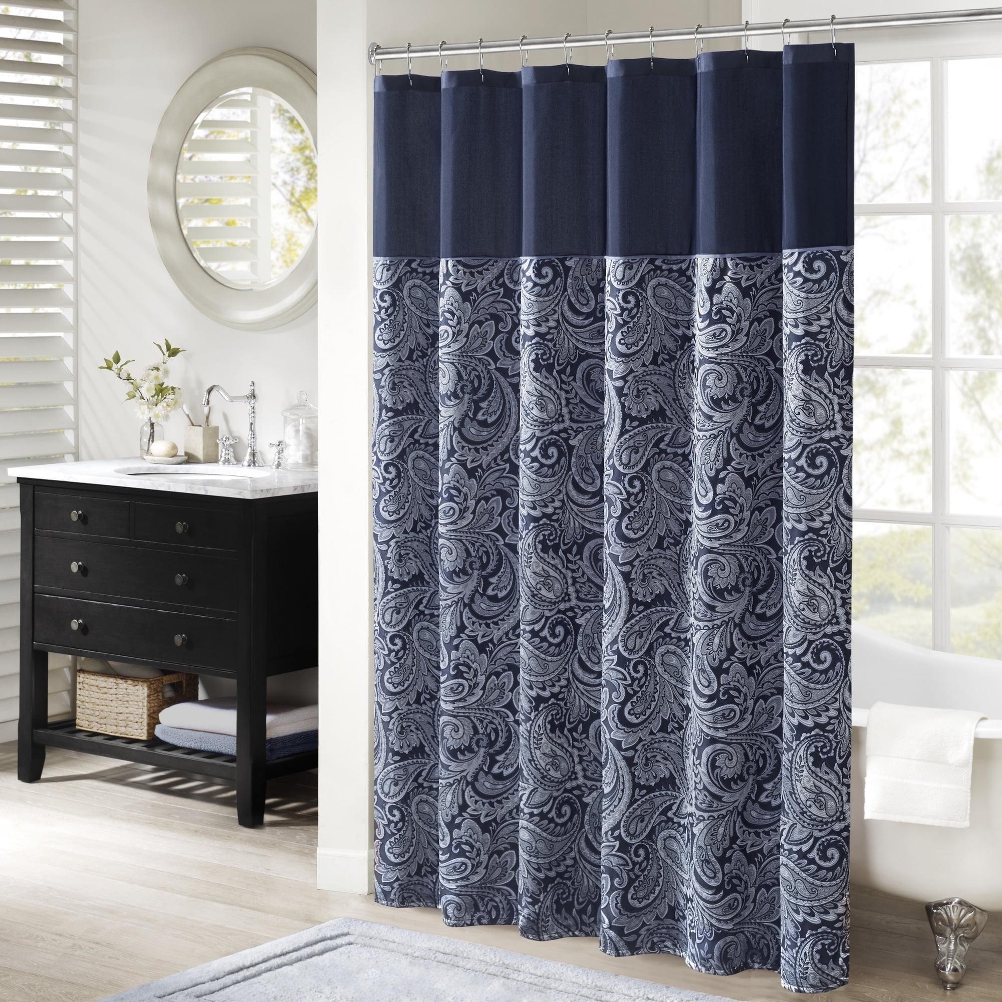 Madison Park Aubrey Paisley Jacquard Shower Curtain