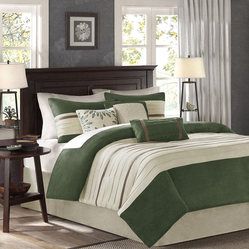 Madison Park Palmer 7 PC Pieced Faux Suede Comforter Set
