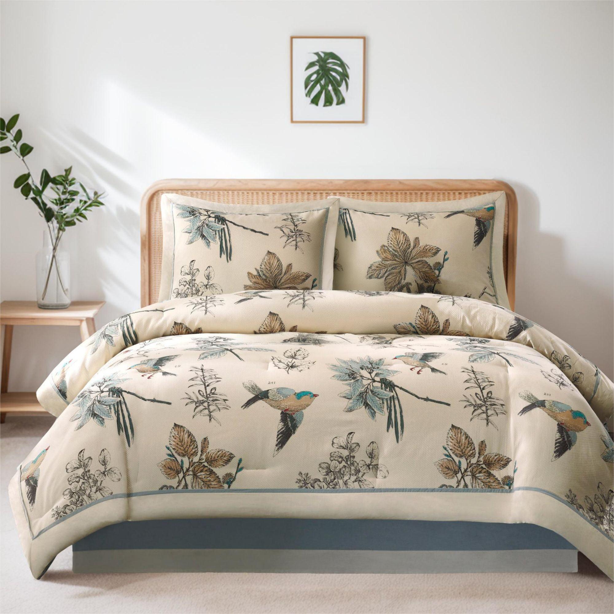 Madison Park Reversible 7 Piece Printed Cotton Twill Comforter Set