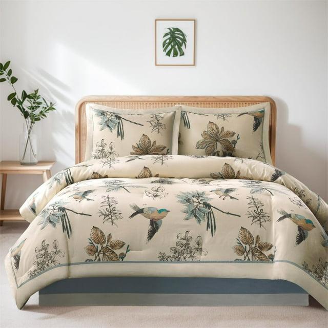 Madison Park Reversible 7 Piece Printed Cotton Twill Comforter Set