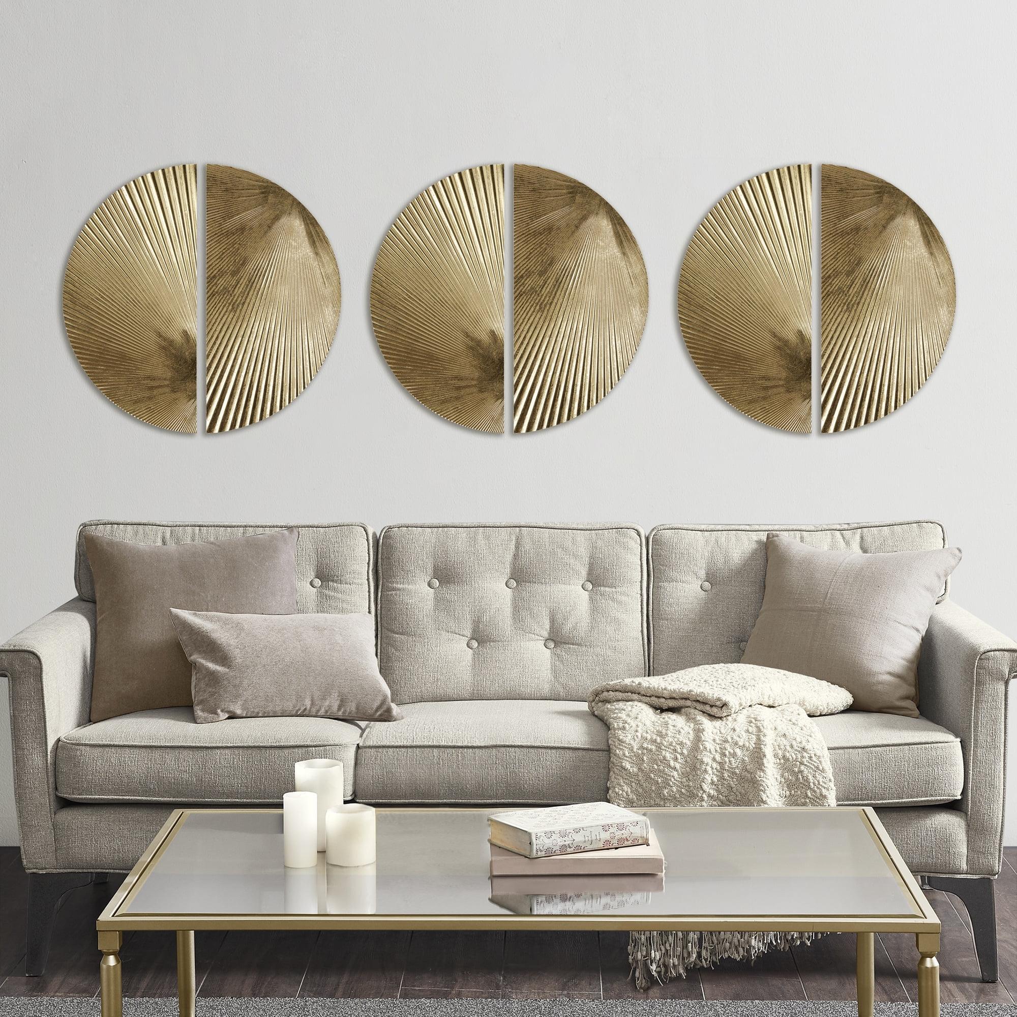 Gold Half-Moon Modular Metal Wall Art Set