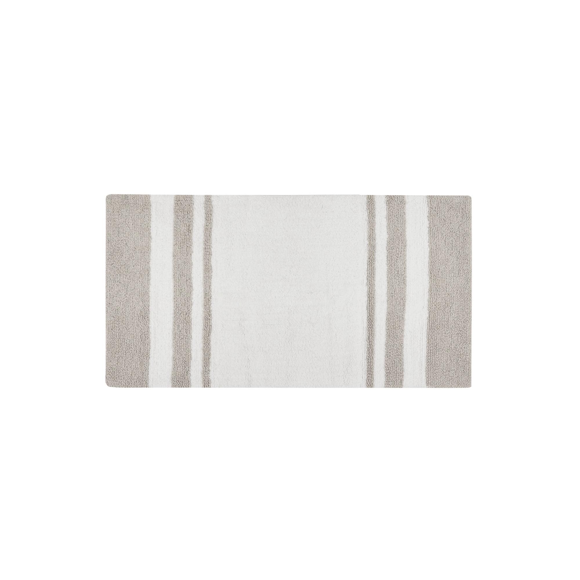 27"x45" Spa Cotton Reversible Bath Rug Taupe Brown: Madison Park, Tufted, Machine Washable, OEKO-TEX Certified