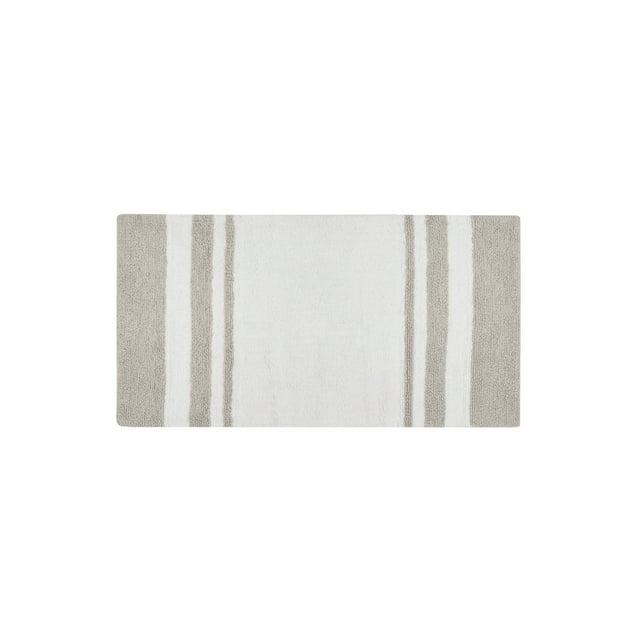 27"x45" Spa Cotton Reversible Bath Rug Taupe Brown: Madison Park, Tufted, Machine Washable, OEKO-TEX Certified