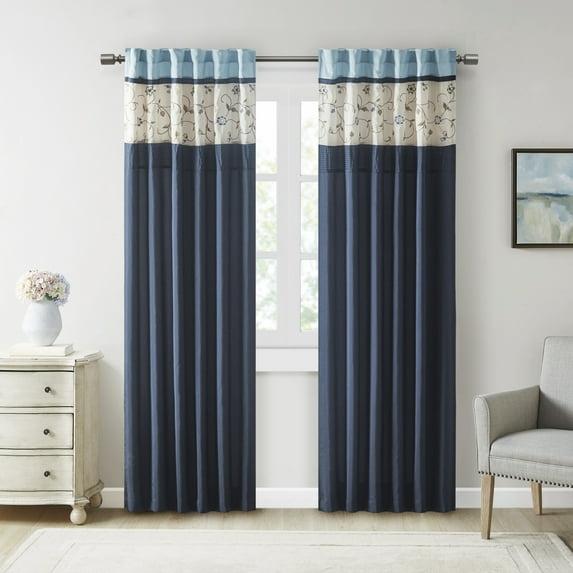 Madison Park Serene Embroidered Curtain Panel