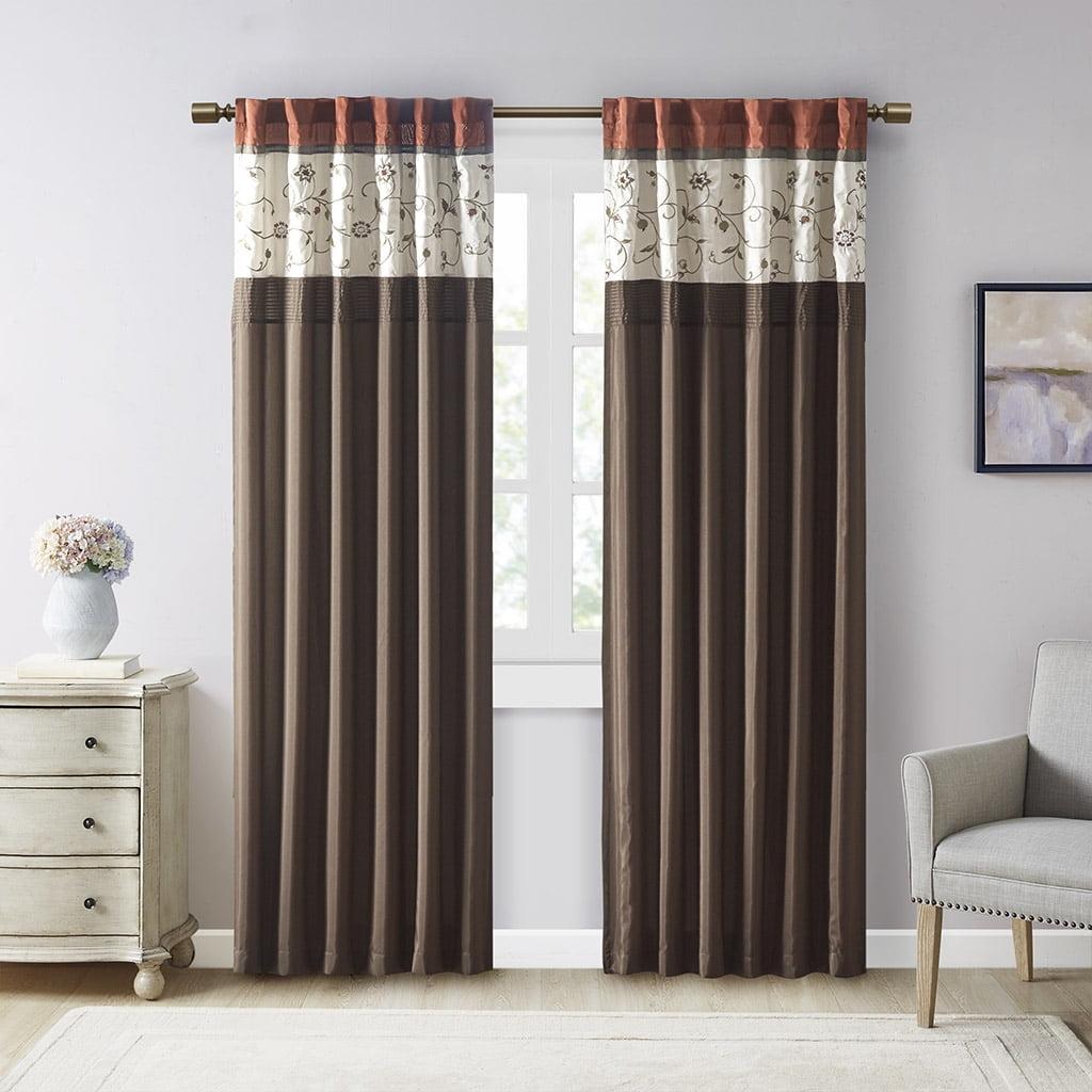 Madison Park Serene Embroidered Curtain Panel