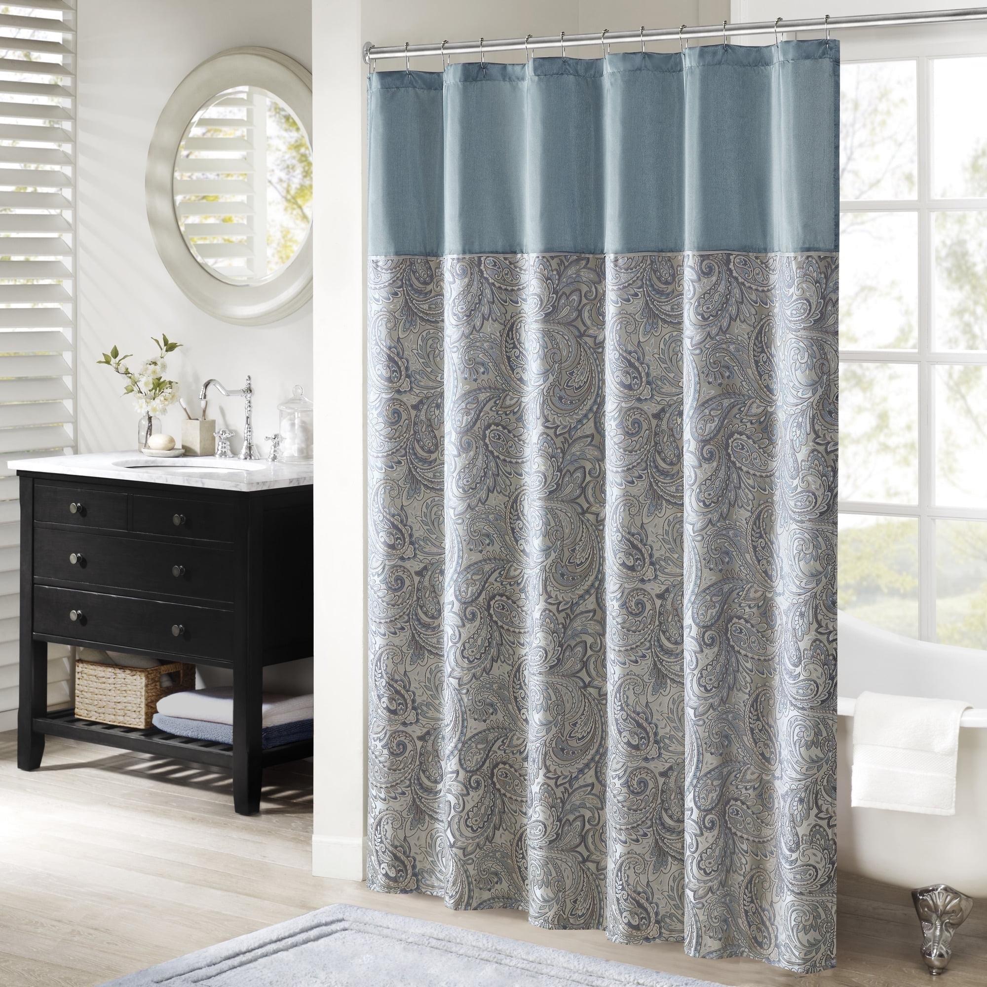 Madison Park Aubrey Paisley Jacquard Shower Curtain