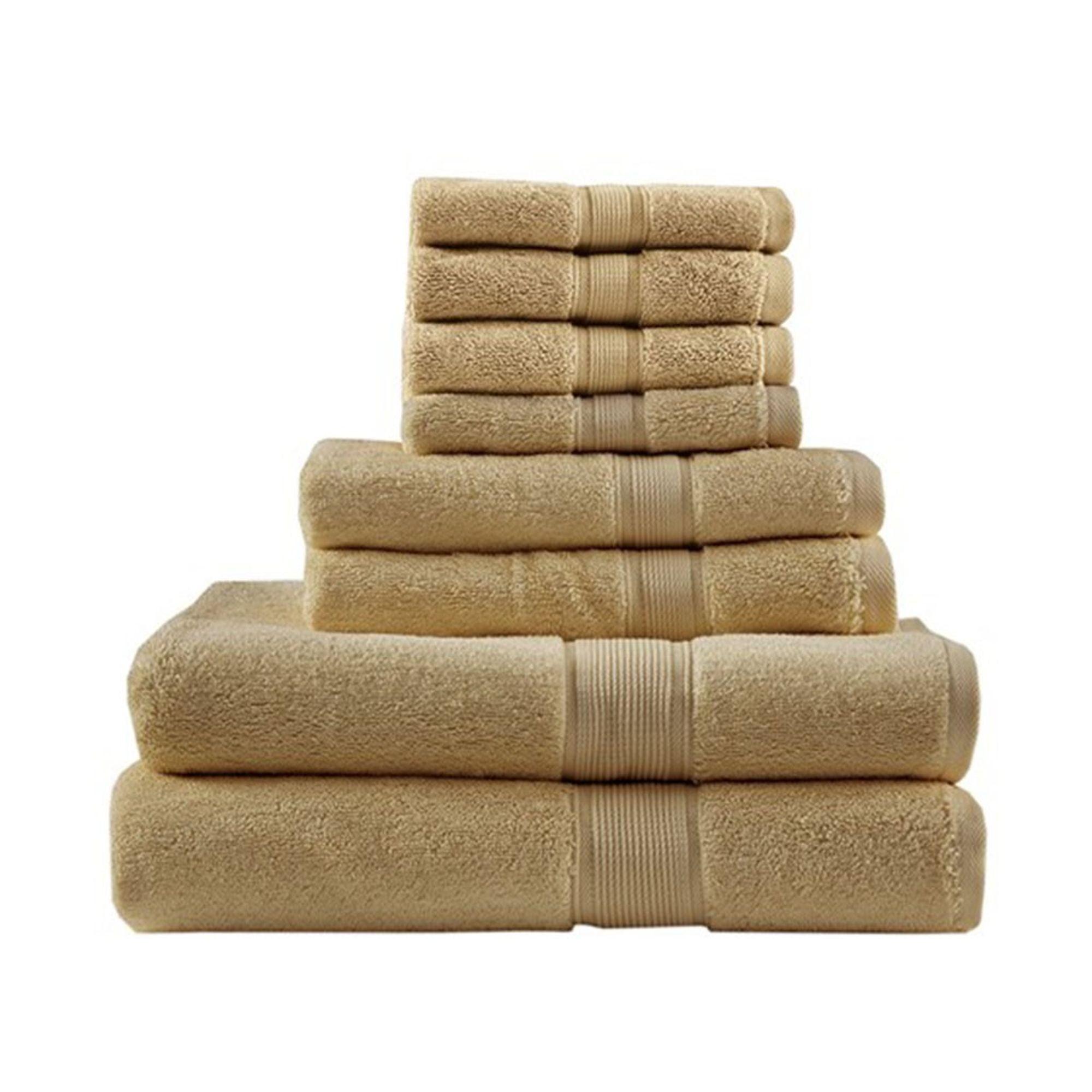 800GSM 100% Cotton 8 Piece Towel Set