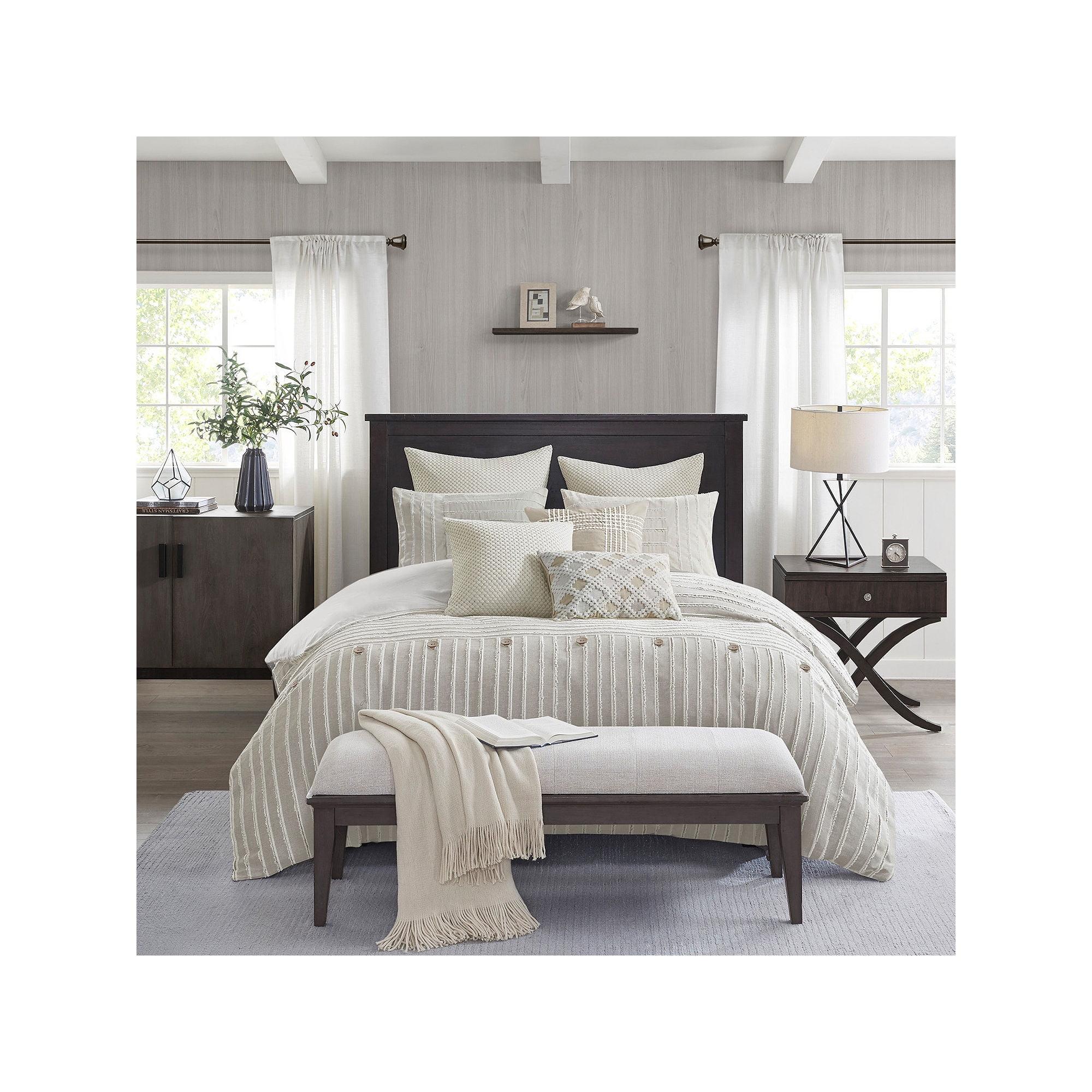 Madison Park Signature Madison Park Signature Essence Oversized Cotton Clipped Jacquard Comforter Set