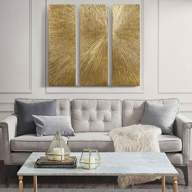 Madison Park Signature Sunburst 3-Piece Hand-Painted Resin Wall Art