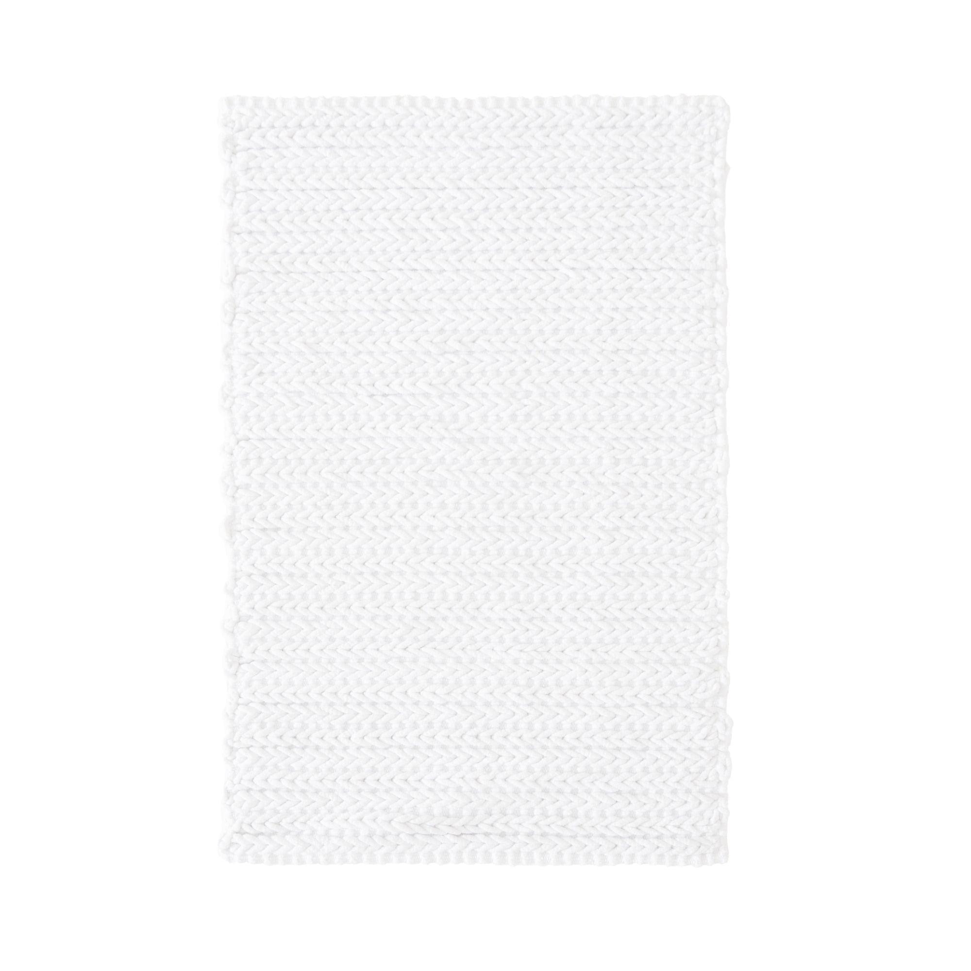 Madison Park Lasso 100% Cotton Chenille Chain Stitch Non-Slip Bath Rug