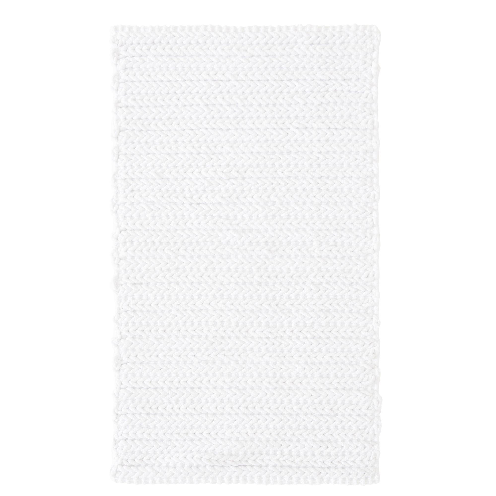 Lasso 100% Cotton Chenille Chain Stitch Non-Slip Bath Rug