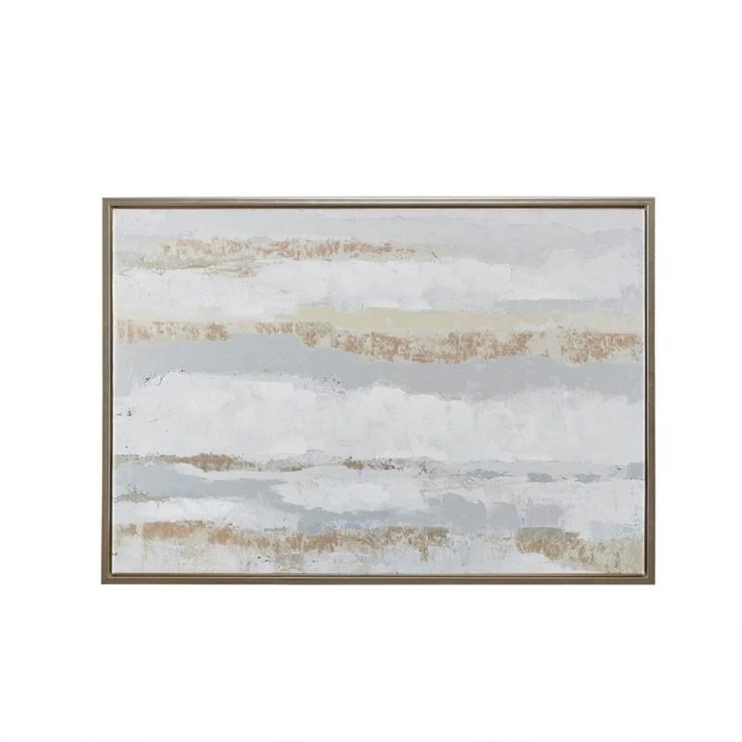 Strato Gold Foil Embellished Abstract Canvas Wall Art