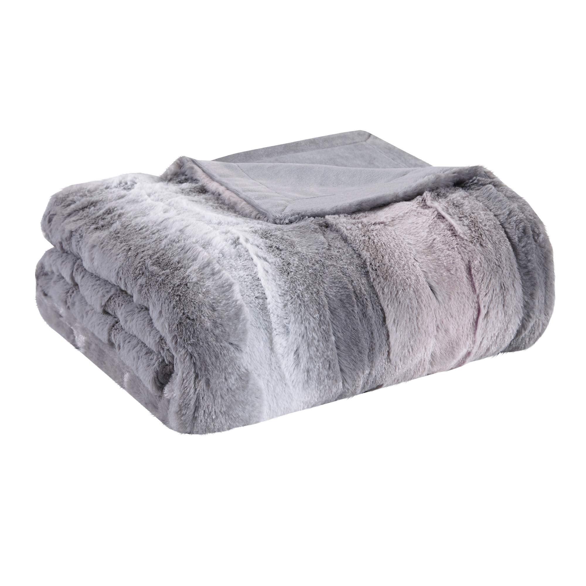 60"x70" Oversized Marselle Faux Fur Throw Blanket - Madison Park