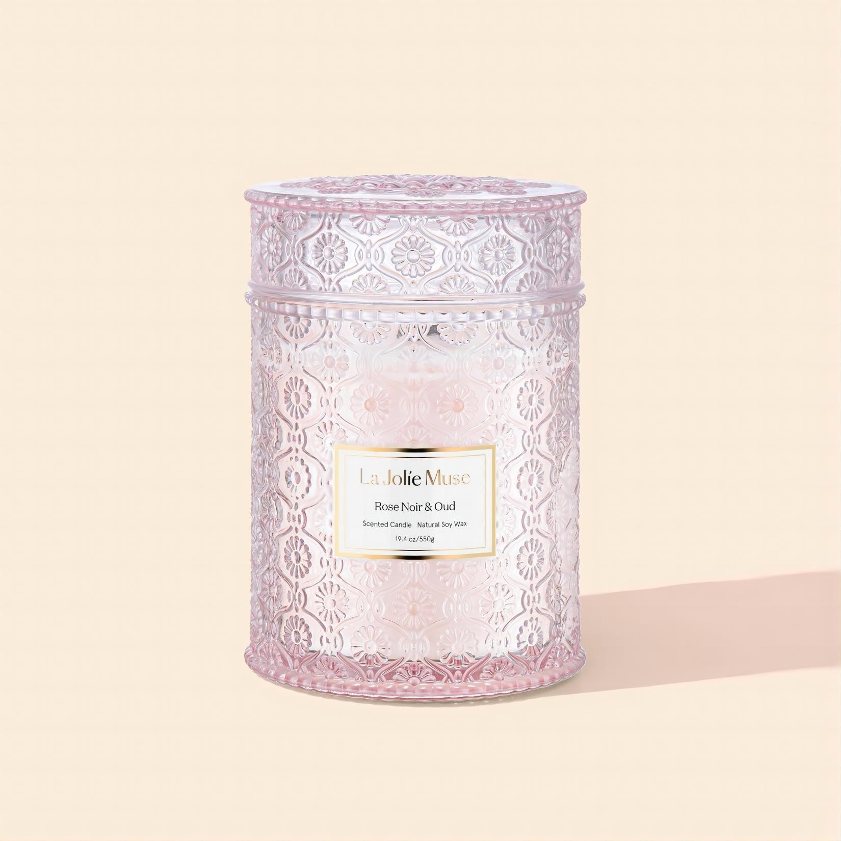 Rose Noir & Oud Pink Soy Scented Candle 19.4oz