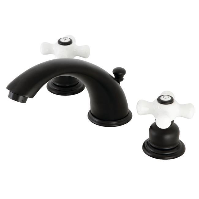 Kingston Brass Magellan Two-Handle 3-Hole Deck Mount Widespread Bathroom Faucet with Retail Pop-Up Drain