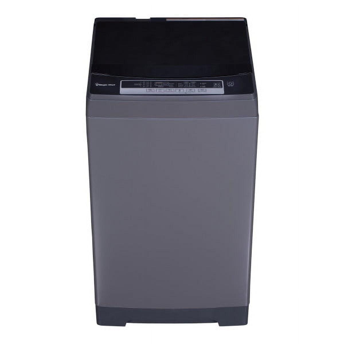 Magic Chef Portable Compact Top Load Washer with 6 Fully Automatic Wash Cycles and Water Pump Filtration for Laundry Use, Silver