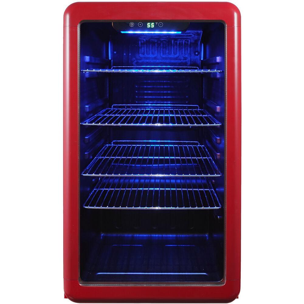 Magic Chef Magic Chef 17.5'' W 20 Cans (12 oz.) 3.4 Cubic Feet Beverage Cooler with Wine Storage and Glass Door