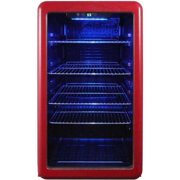 Magic Chef Magic Chef 17.5'' W 20 Cans (12 oz.) 3.4 Cubic Feet Beverage Cooler with Wine Storage and Glass Door