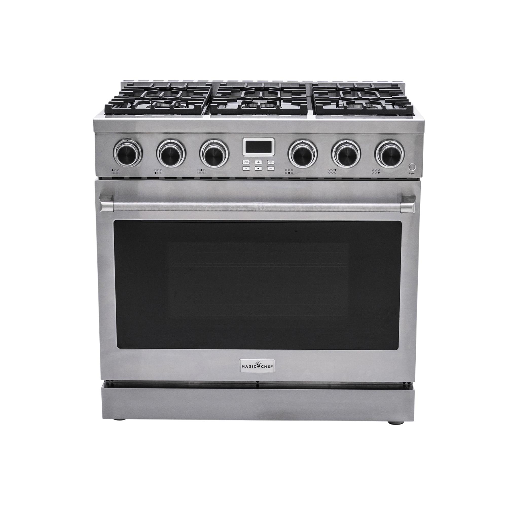 Magic Chef 36 Inch Stainless Steel Freestanding Gas Range