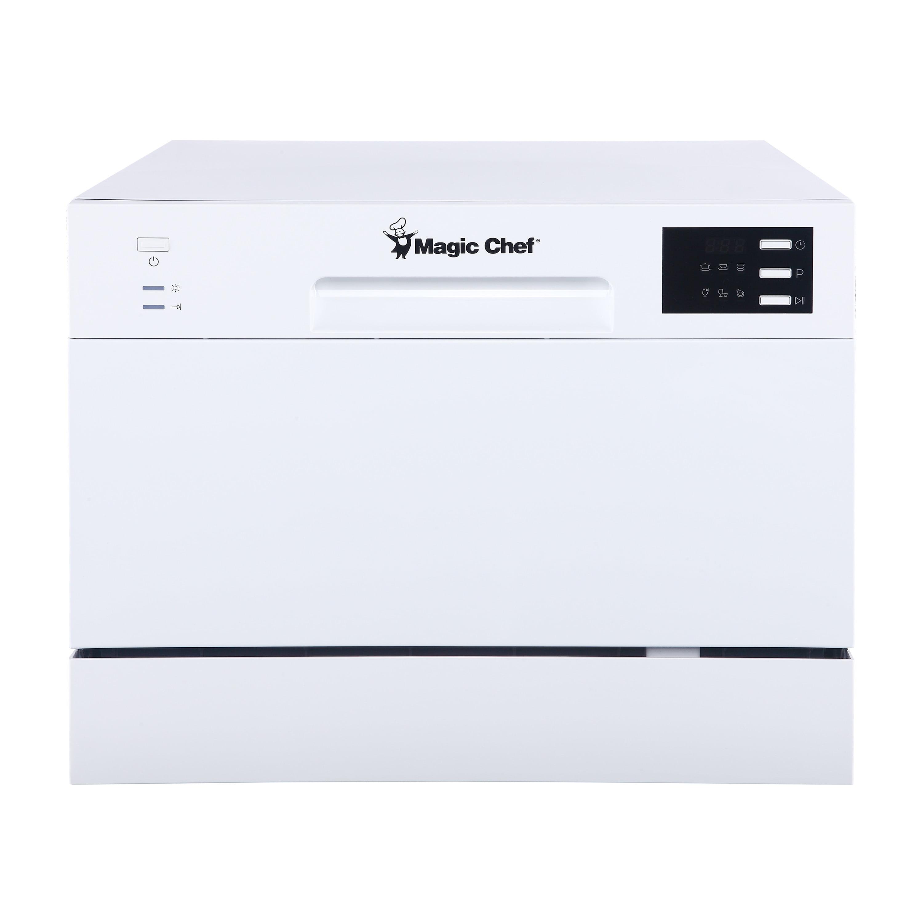 Magic Chef Energy Star 6-Place Setting Countertop Dishwasher (Model MCSCD6W5)  Fits under cabinetry as it sits 17.2" Tall