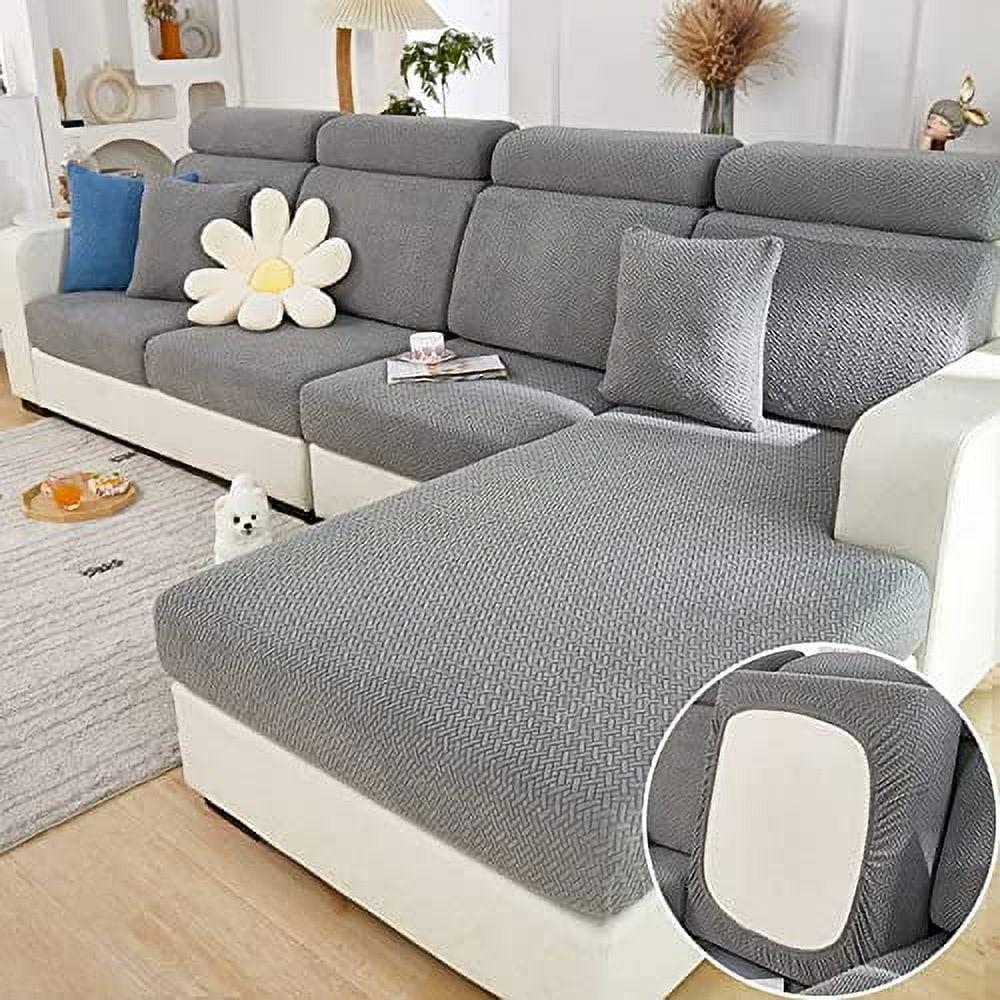 Magic Sofa Covers Magic Sofa Couch Covers 2023 New Wear-Resistant Universal Sofa Cover Stretch for Sectional Slipcovers (Texture-Gray,Large Single Seat Cover)