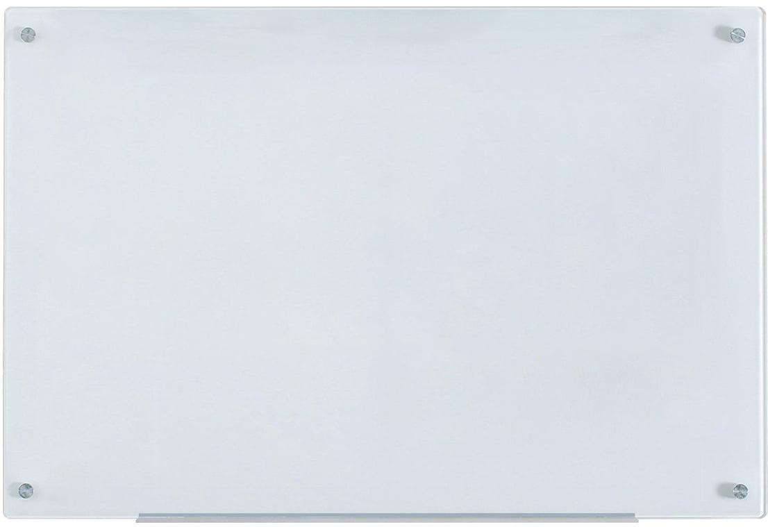 Freestanding White Tempered Glass Magnetic Board 36" x 24"