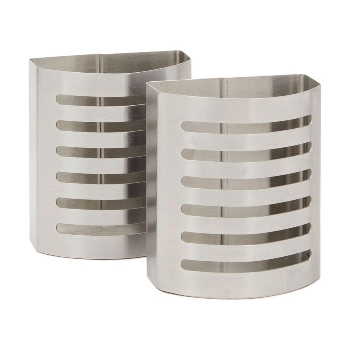 Stockroom Plus 2 Pack Stainless Steel Magnetic Pencil Holder for Desk (3.25 x 1.75 x 3.5 in) Grey