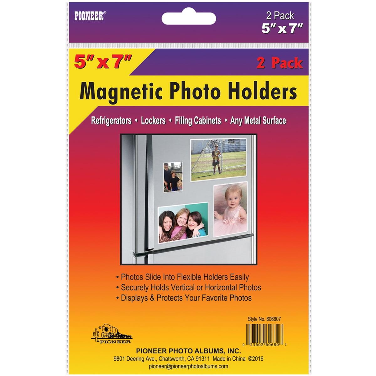 Pioneer 5x7 Clear Plastic Magnetic Photo Holders 2-Pack