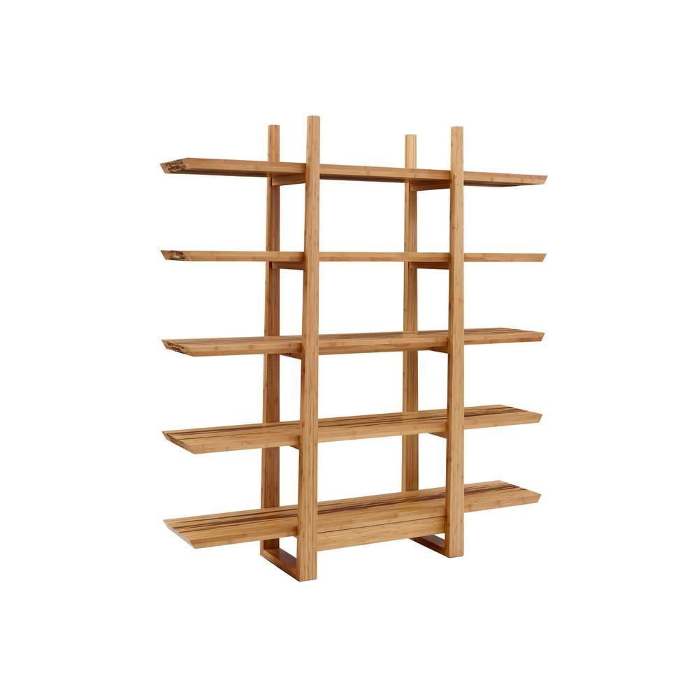 Magnolia Exotic Tiger Bamboo 5-Shelf Organizer in Brown