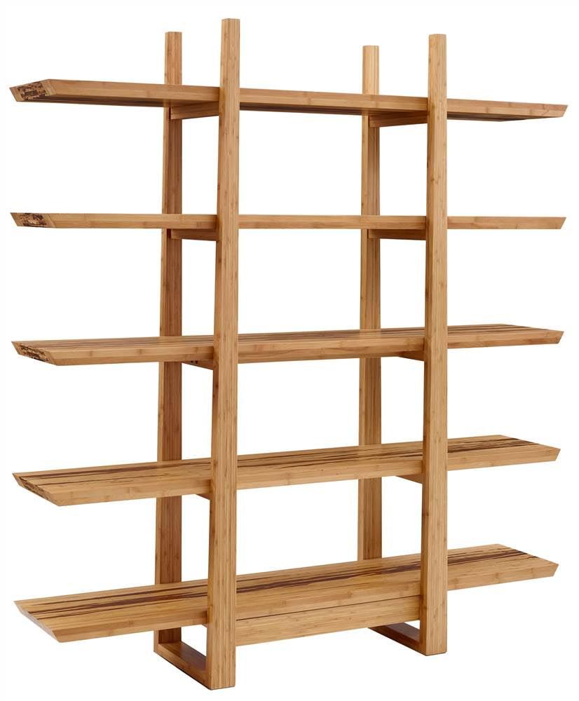 Magnolia Exotic Tiger Bamboo 5-Shelf Organizer in Brown