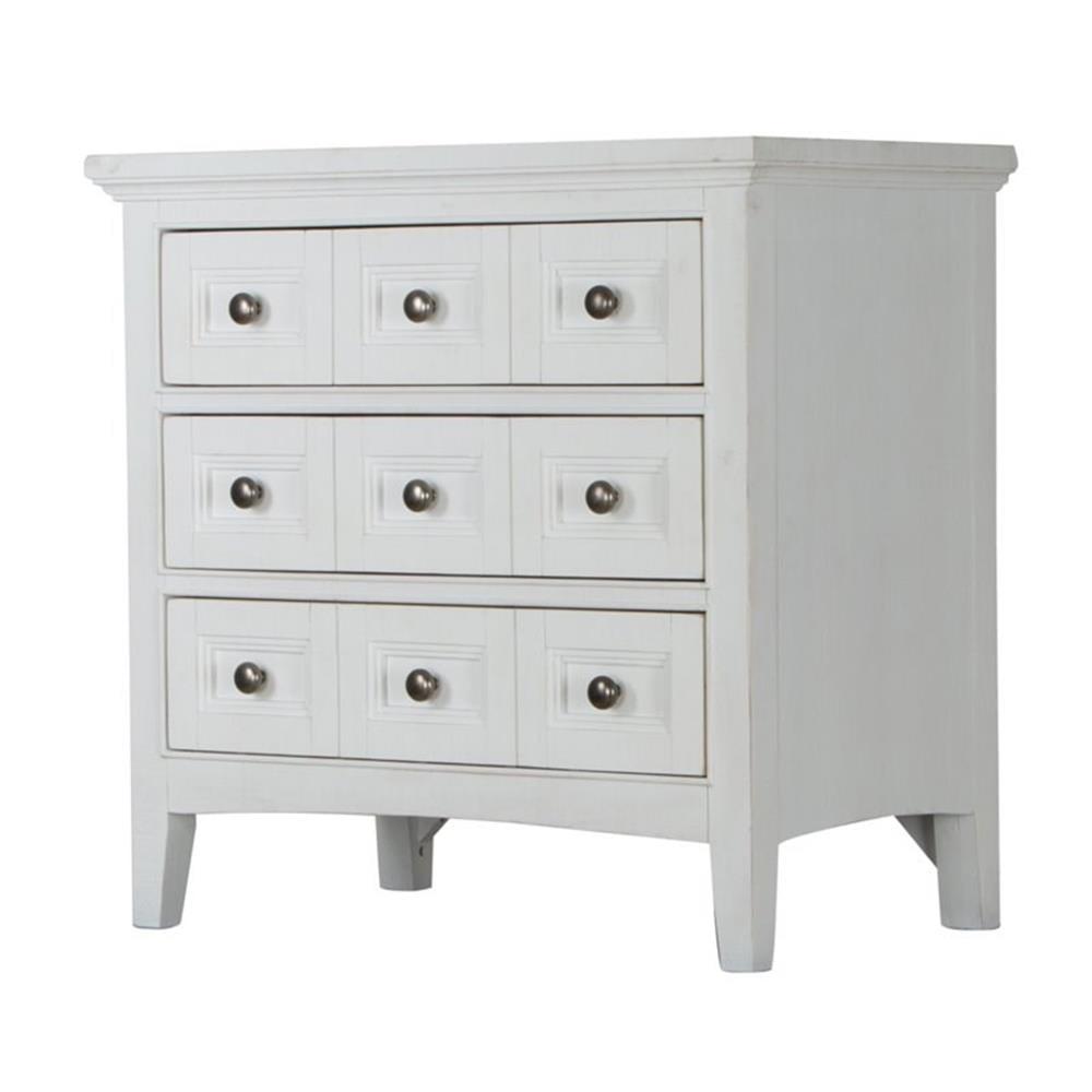 Magnussen Heron Cove Relaxed Traditional Soft White 3 Drawer Nightstand