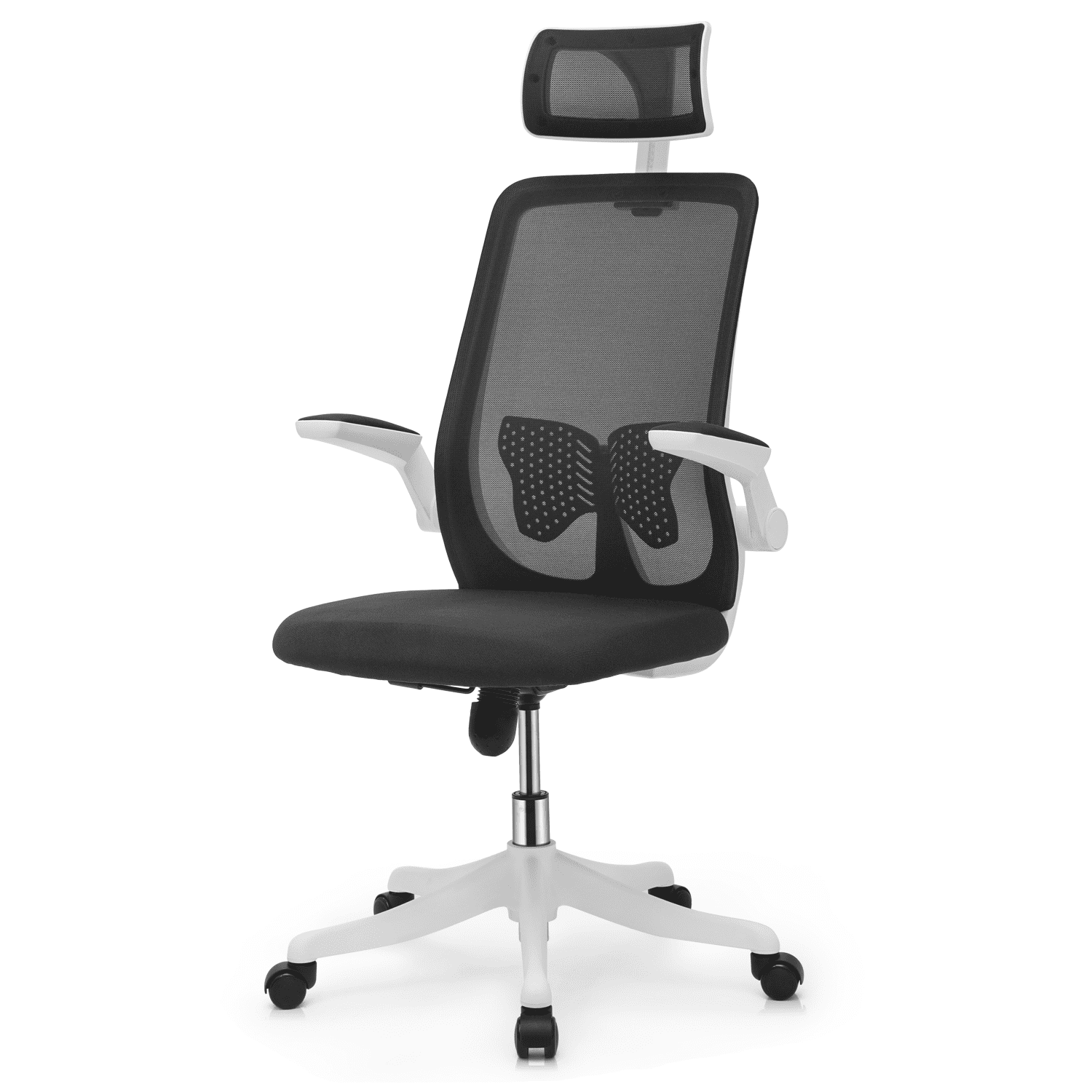 Bring Home Furniture Adjustable High-Back Office Swivel Chair, Ergonomic Mesh Seat with Headrest, Armrests, and Lumbar Support for Home Office Use