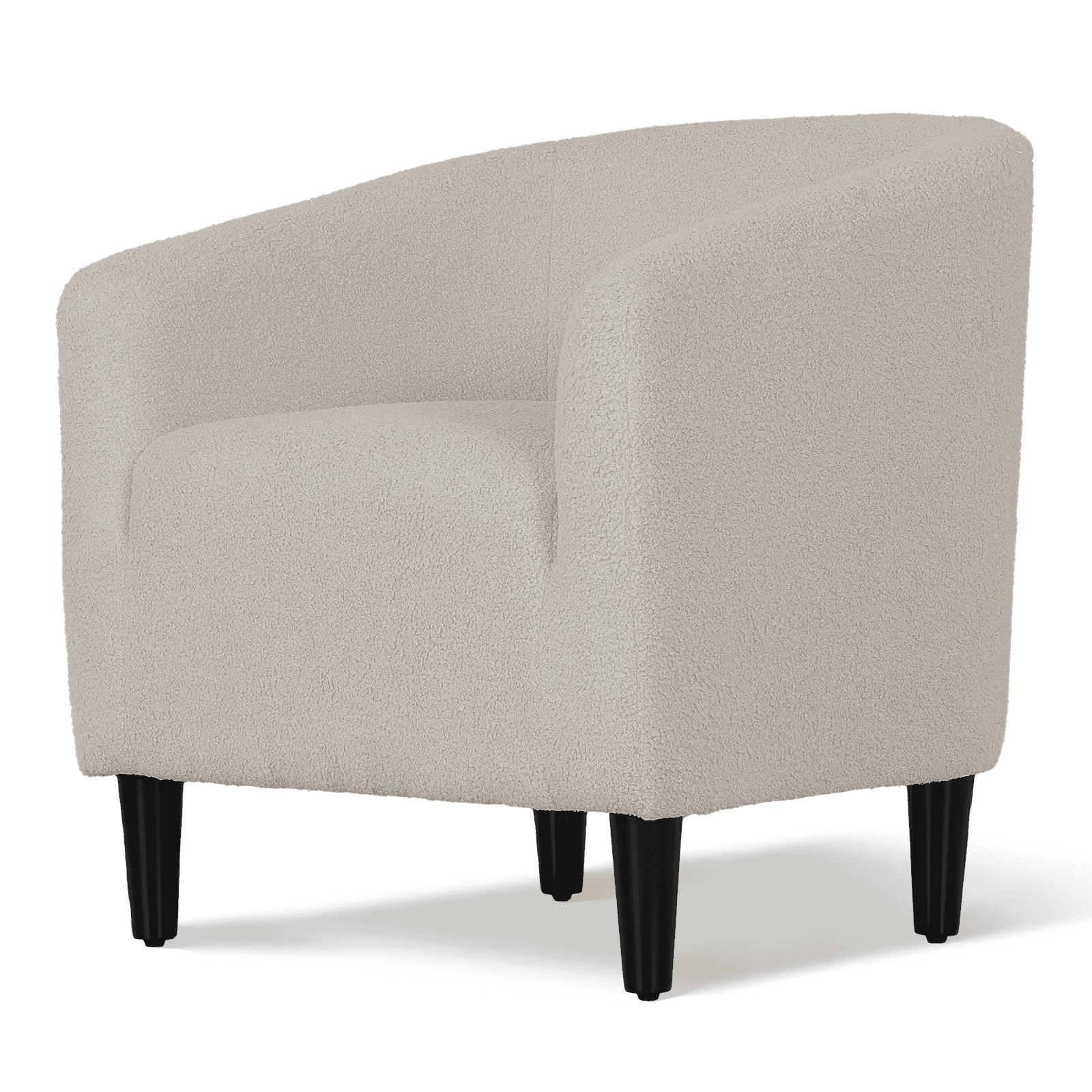 Latitude Run® Hasting Upholstered Barrel Shaped Accent Chair Stylish Home Office Sofa Chair with comfy Seat and Backrest Perfect for Living Room Bedroom