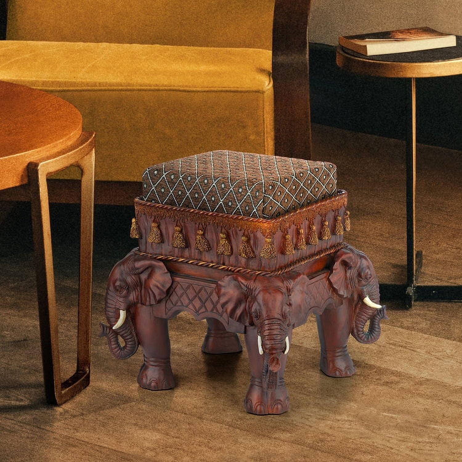 Regal Maharajah Elephant Parade Upholstered Footstool