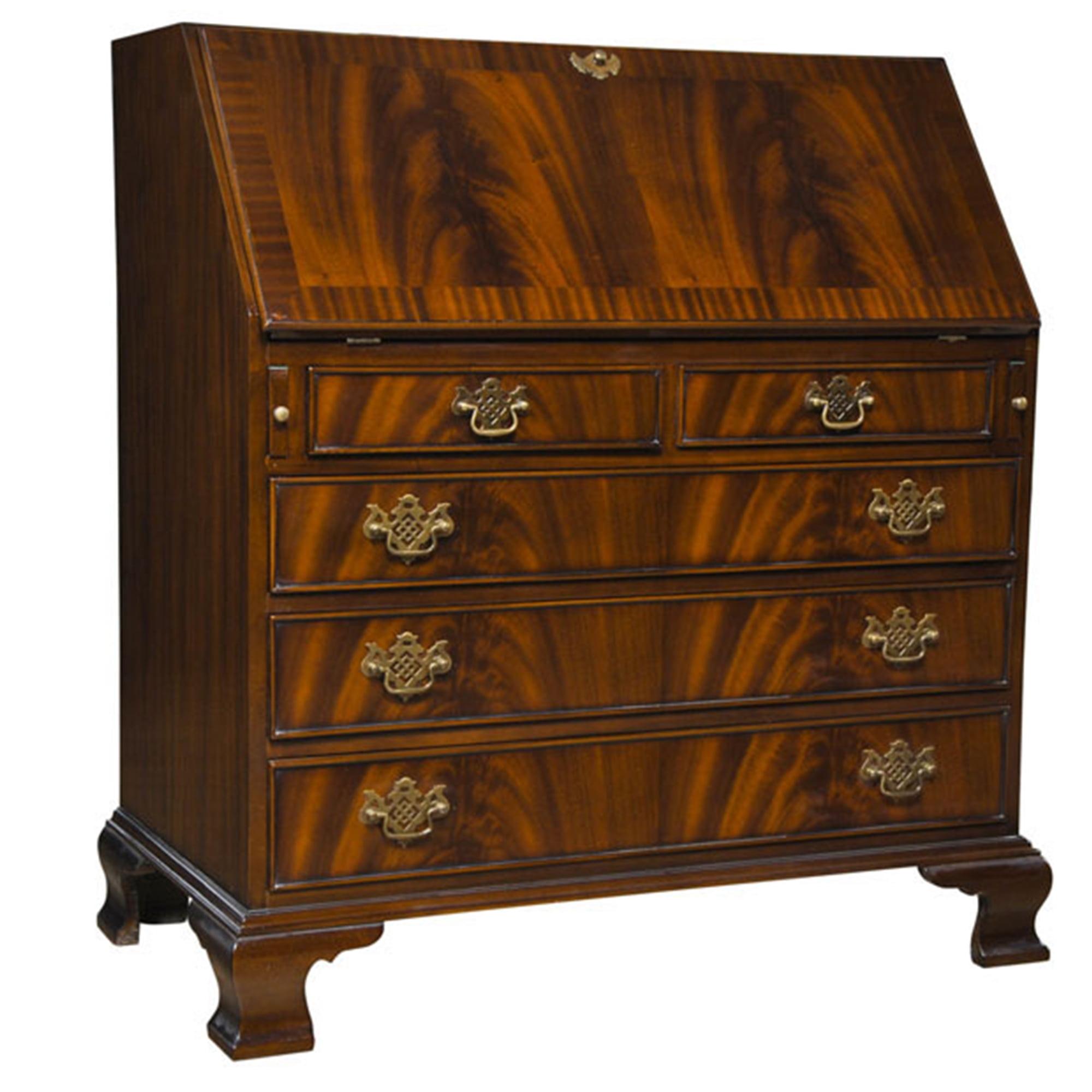 Mahogany Secretary Desk with Four Drawers