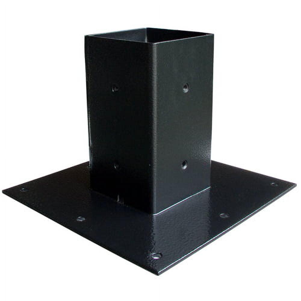 Black Powder Coated Metal Surface Mount Base Plate