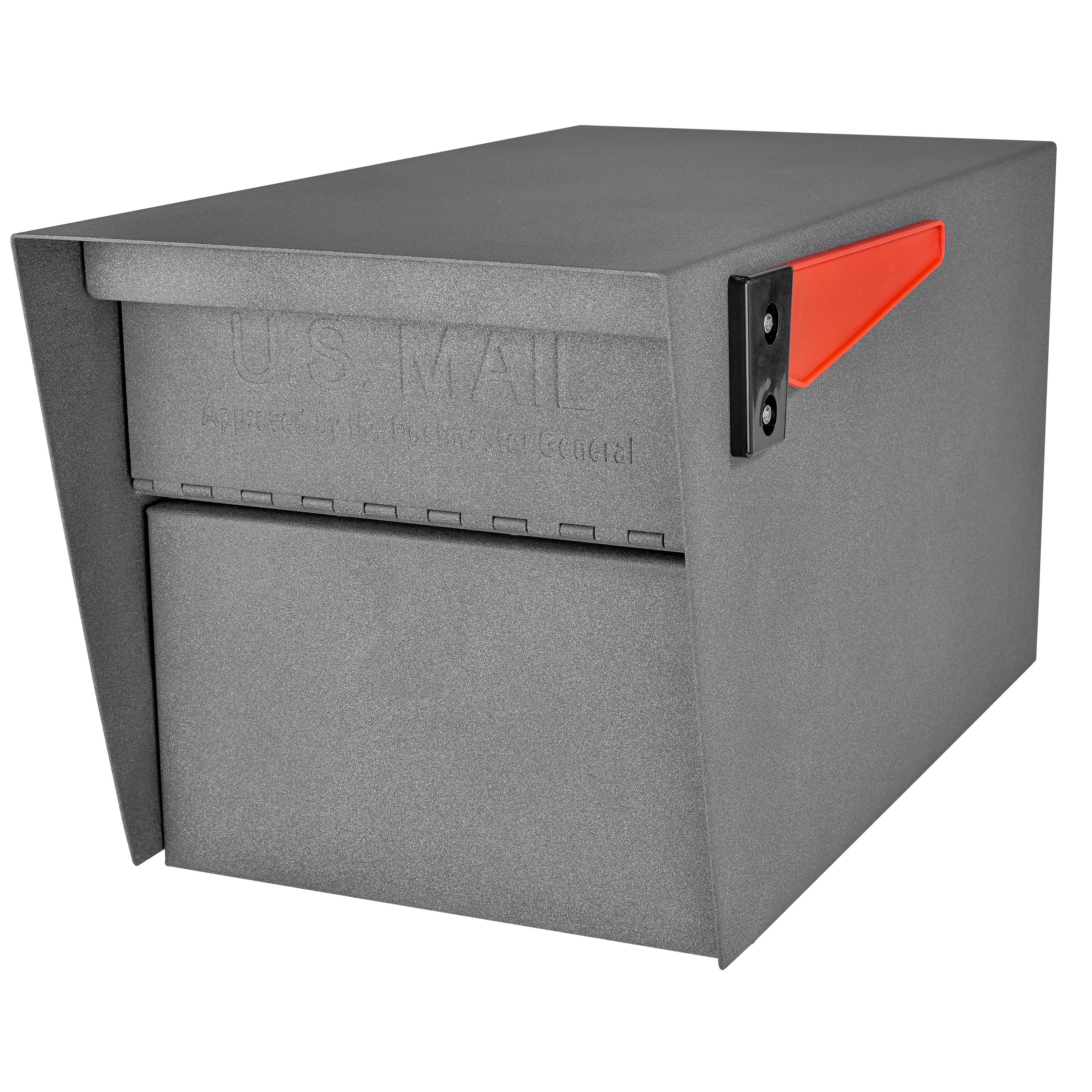 Granite Steel Locking Post-Mount Mailbox with Rear Access