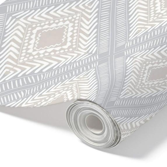 Main Street 20.5 in x 16 ft Tribal Squares Peel and Stick Wallpaper Roll Self-Adhesive Wallpaper Roll for Accent Wall, Home and Furniture Refresh, DIY and More (Covers 28.18 sq. ft)