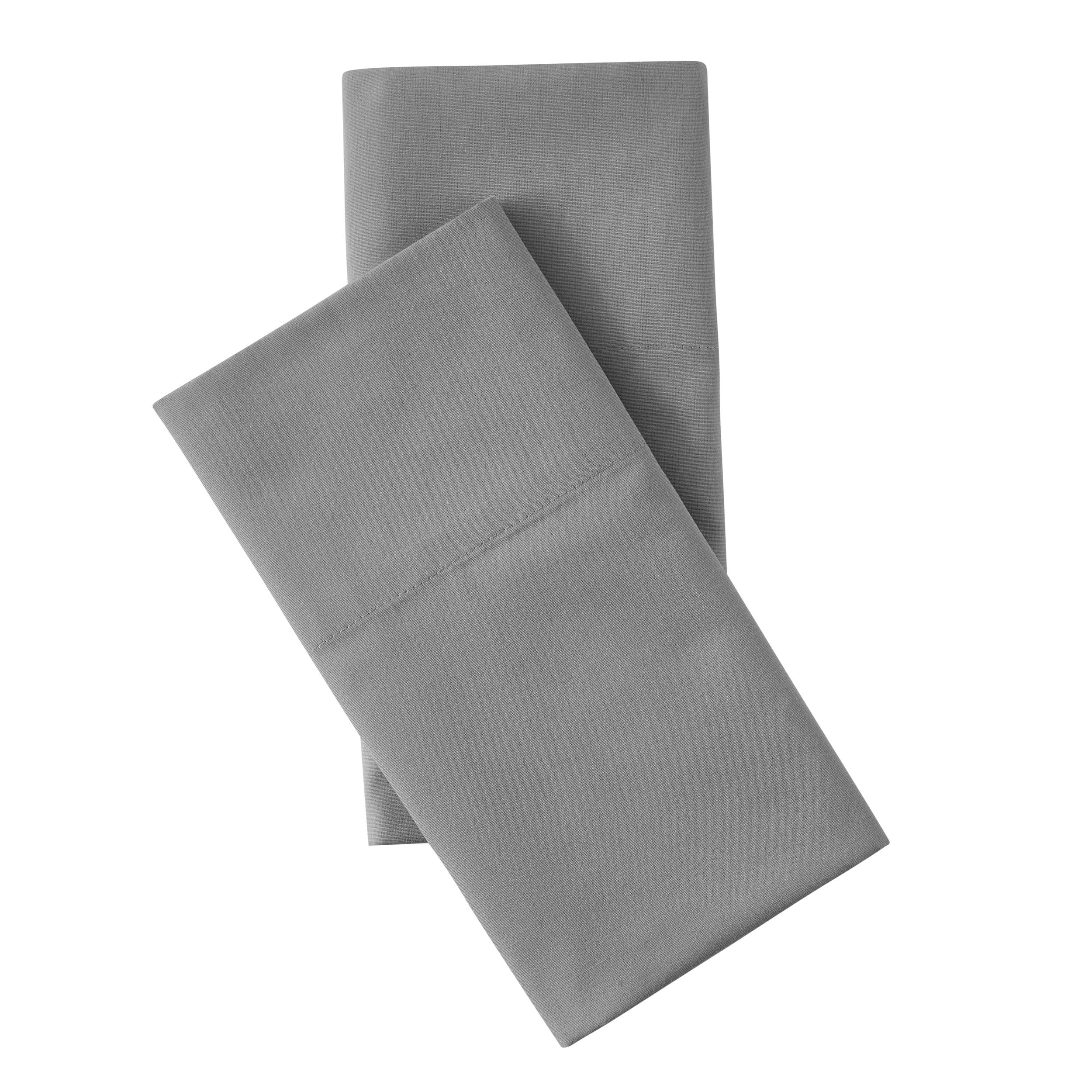 Soothing Gray Cotton Blend Standard/Queen Pillowcase Set