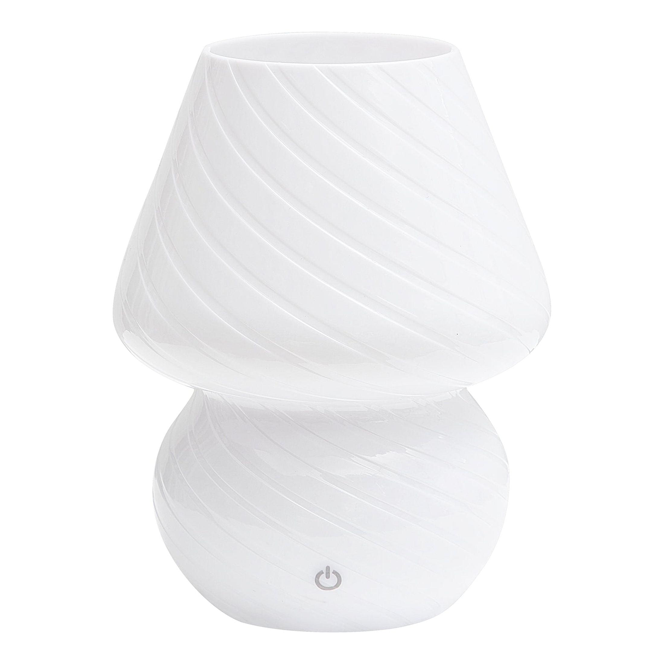Mainstays 8" Color-Changing Mushroom Accent LED Lamp, White Stripe