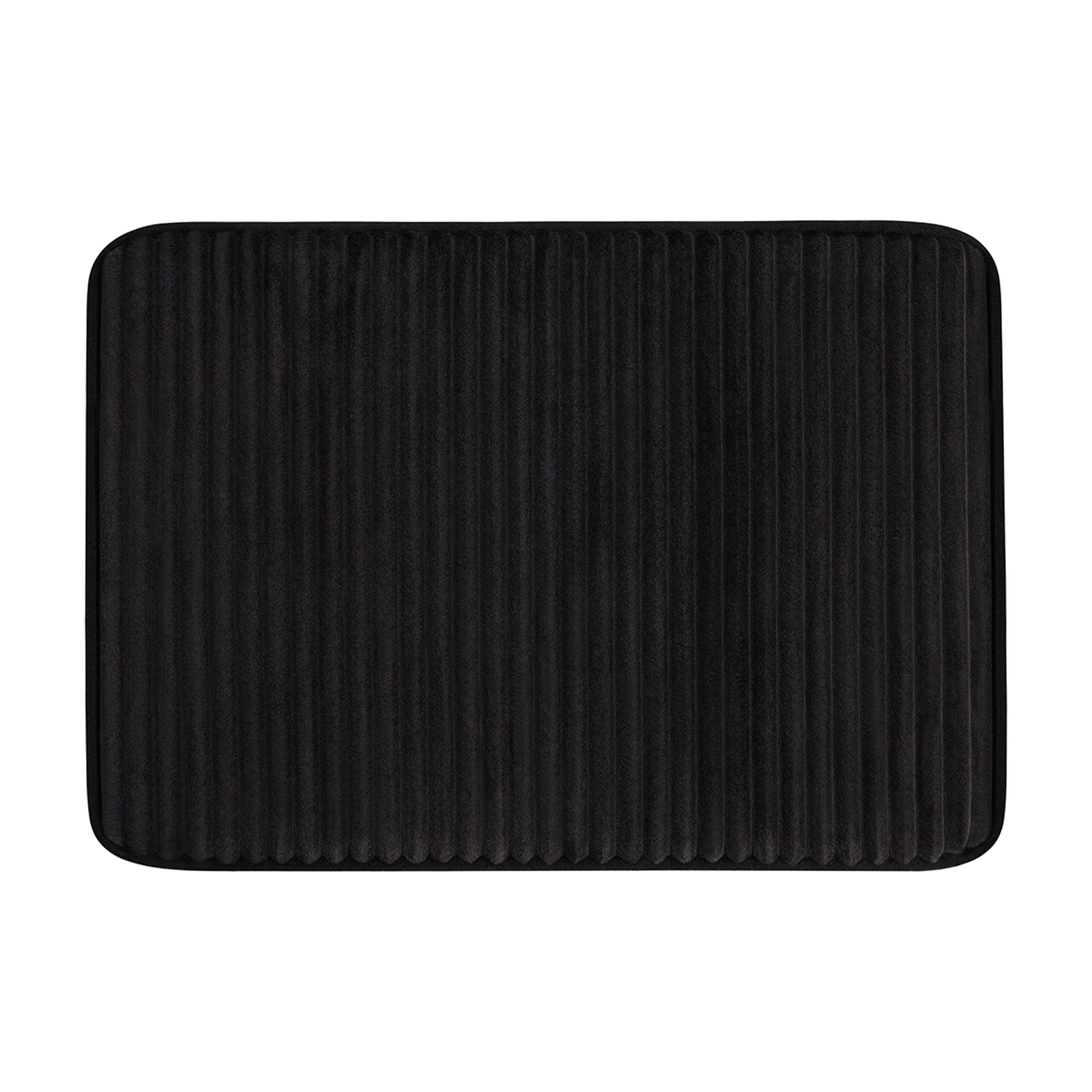 Black Foam 20" x 32" Rectangular Bath Rug