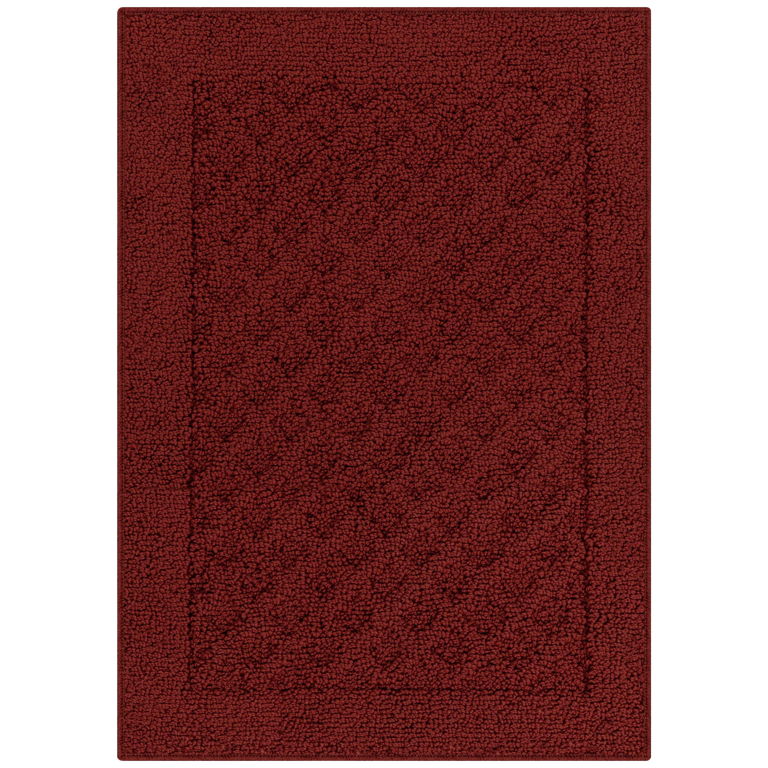 Mainstays Dylan Solid Diamond Olefin Red Indoor Accent Rug, 1'8"x2'6"